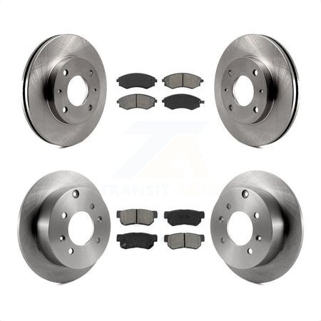 Front Rear Disc Brake Rotors And Semi-Metallic Pads Kit For Hyundai Sonata K8S-101139 by Transit Auto