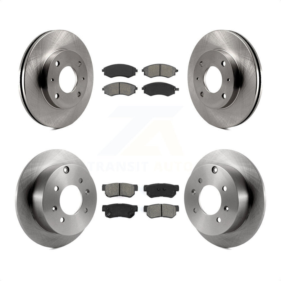 Front Rear Disc Brake Rotors And Semi-Metallic Pads Kit For Hyundai Sonata K8S-101139 by Transit Auto