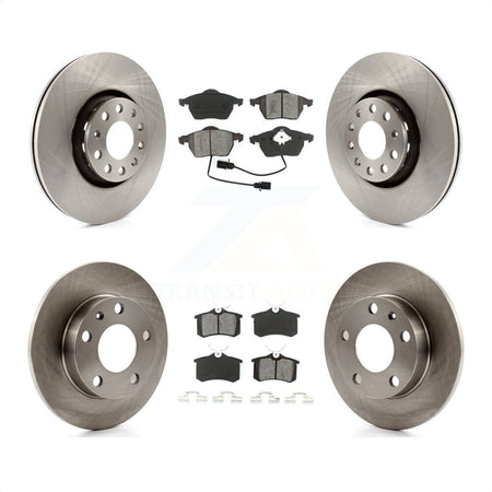 Front Rear Disc Brake Rotors And Semi-Metallic Pads Kit For 2002 Audi S4 K8S-101141 by Transit Auto