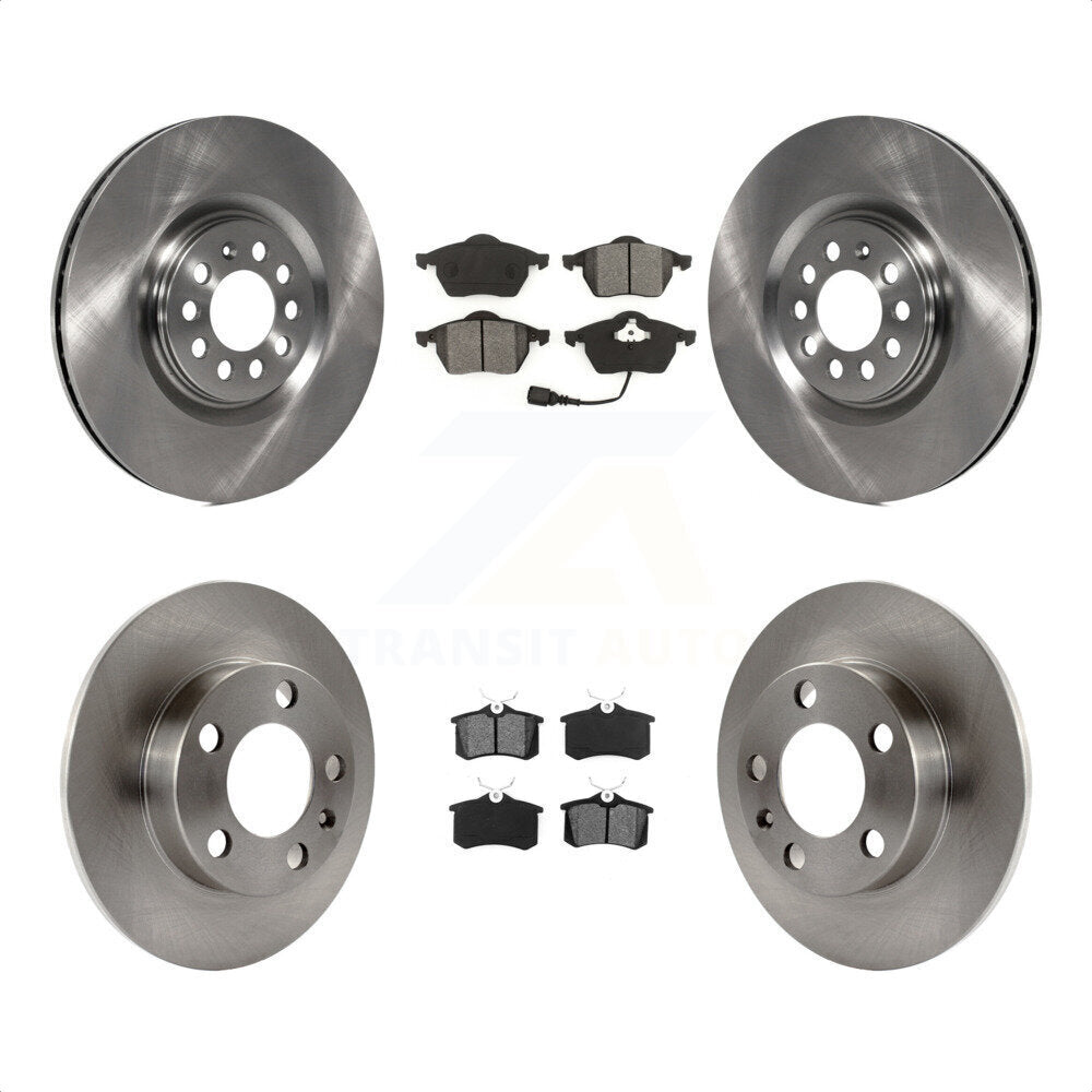 Front Rear Disc Brake Rotors And Semi-Metallic Pads Kit For 2000-2006 Audi TT K8S-101143 by Transit Auto