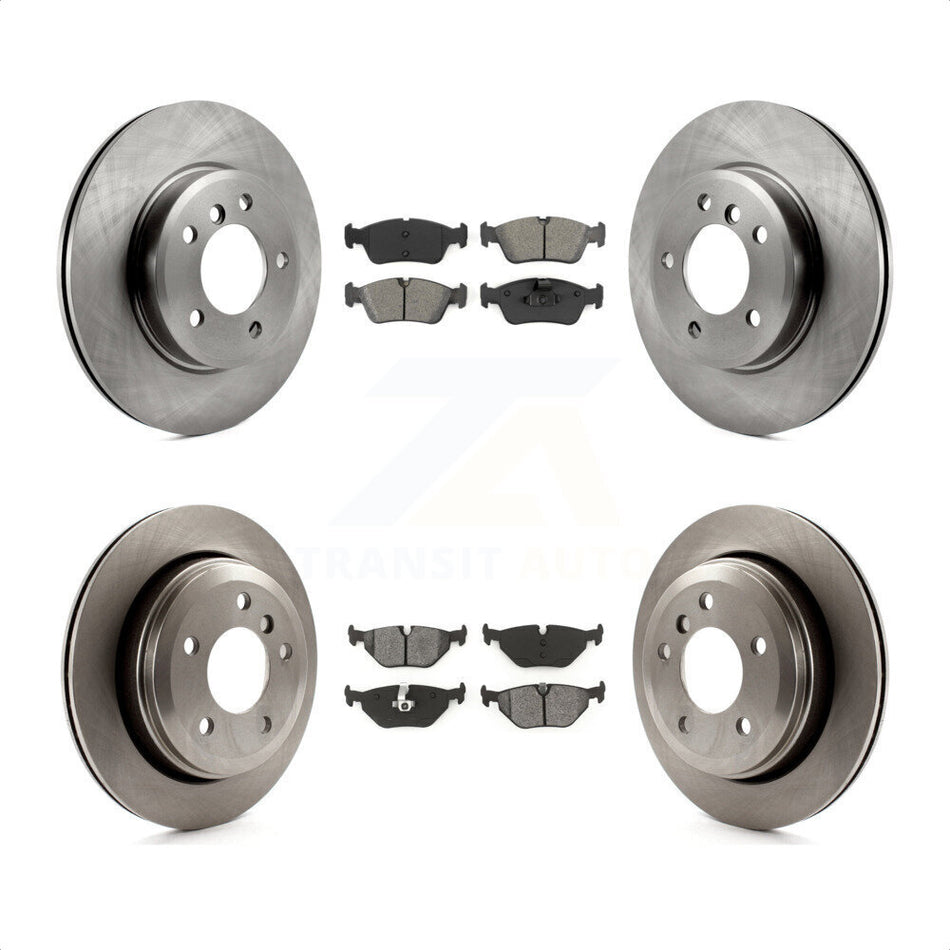 Front Rear Disc Brake Rotors And Semi-Metallic Pads Kit For 2001-2005 BMW 325xi K8S-101147 by Transit Auto