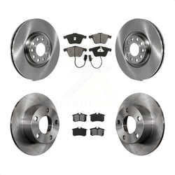Front Rear Disc Brake Rotors And Semi-Metallic Pads Kit For Audi A6 With 321mm Diameter Rotor Single Piston Caliper K8S-101153