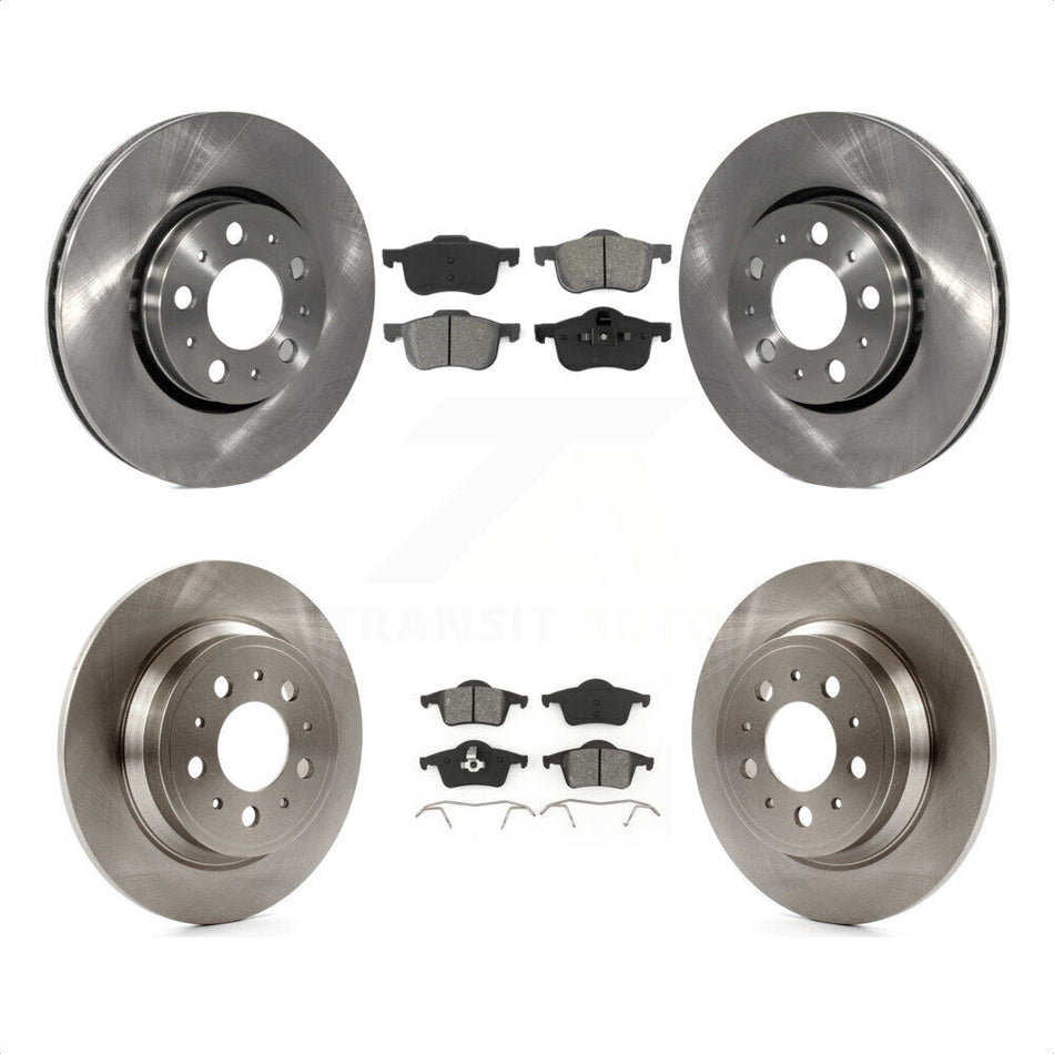 Front Rear Disc Brake Rotors And Semi-Metallic Pads Kit For Volvo S60 V70 XC70 S80 K8S-101156 by Transit Auto