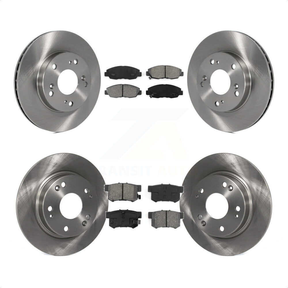 Front Rear Disc Brake Rotors And Semi-Metallic Pads Kit For Honda Civic K8S-101161 by Transit Auto