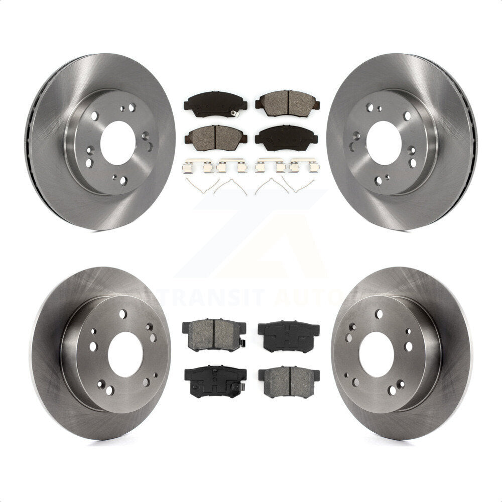 Front Rear Disc Brake Rotors And Semi-Metallic Pads Kit For Honda Civic Acura RSX K8S-101162 by Transit Auto