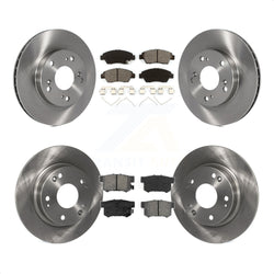 Front Rear Disc Brake Rotors And Semi-Metallic Pads Kit For Honda Civic K8S-101163