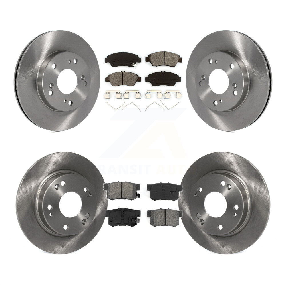 Front Rear Disc Brake Rotors And Semi-Metallic Pads Kit For Honda Civic K8S-101163 by Transit Auto