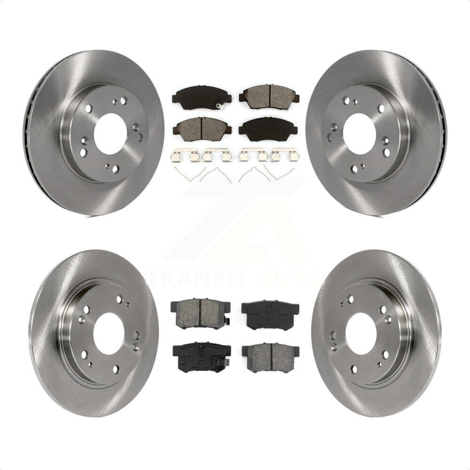 Front Rear Disc Brake Rotors And Semi-Metallic Pads Kit For 2011-2015 Honda CR-Z K8S-101164 by Transit Auto