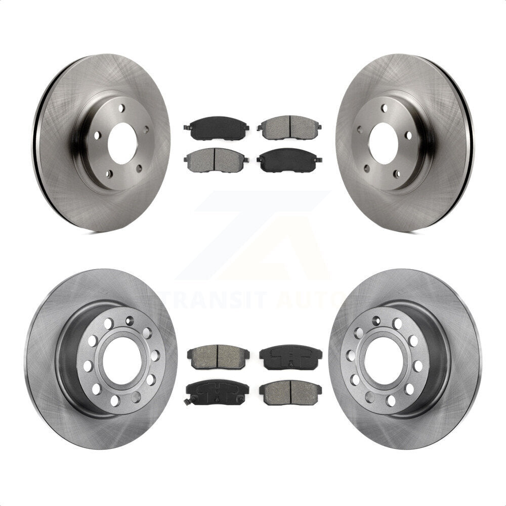 Front Rear Disc Brake Rotors And Semi-Metallic Pads Kit For Nissan Maxima INFINITI I35 K8S-101167 by Transit Auto