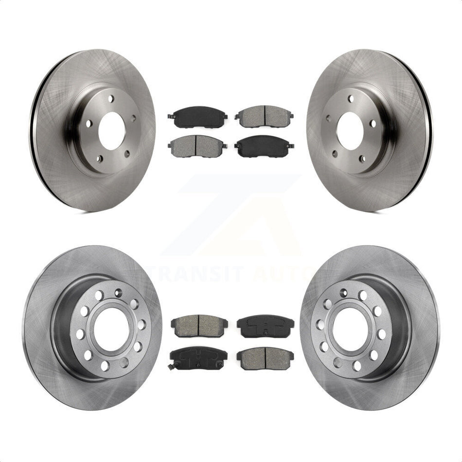 Front Rear Disc Brake Rotors And Semi-Metallic Pads Kit For Nissan Maxima INFINITI I35 K8S-101167 by Transit Auto