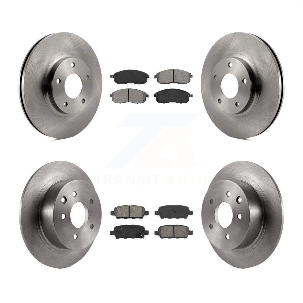 Front Rear Disc Brake Rotors And Semi-Metallic Pads Kit For Nissan Altima K8S-101168 by Transit Auto