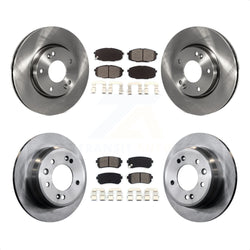 Front Rear Disc Brake Rotors And Semi-Metallic Pads Kit For Hyundai Elantra K8S-101174