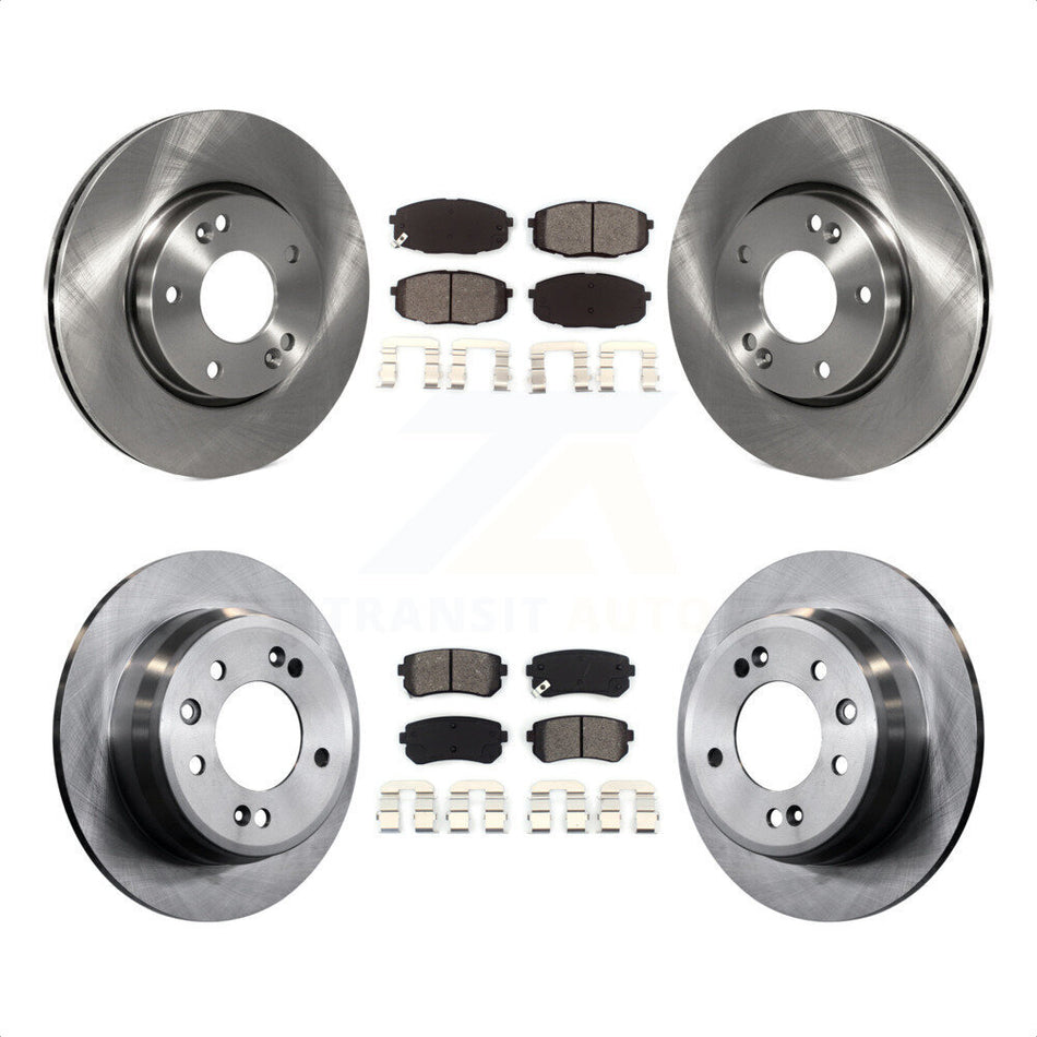 Front Rear Disc Brake Rotors And Semi-Metallic Pads Kit For Hyundai Elantra K8S-101174 by Transit Auto