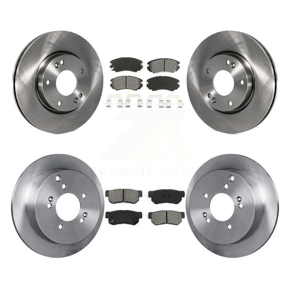 Front Rear Disc Brake Rotors And Semi-Metallic Pads Kit For Kia Sportage Hyundai Tucson K8S-101177 by Transit Auto