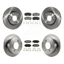 Front Rear Disc Brake Rotors And Semi-Metallic Pads Kit For Hyundai Sonata 2.4L K8S-101178