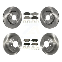 Front Rear Disc Brake Rotors And Semi-Metallic Pads Kit For 2012-2013 Kia Soul K8S-101180