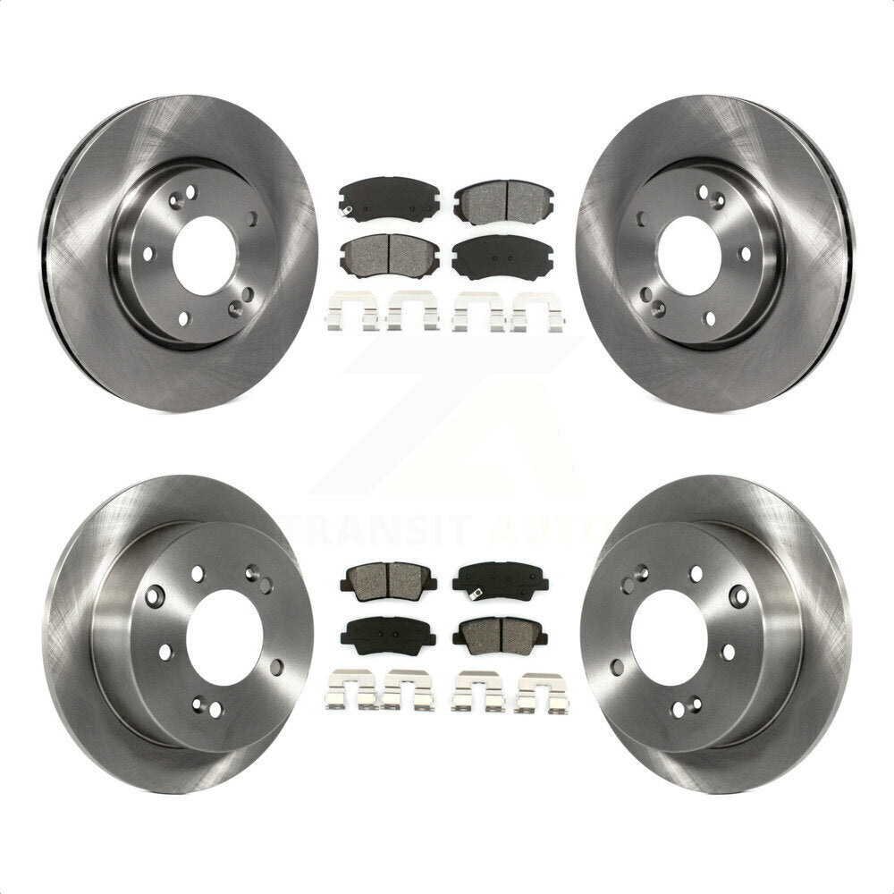 Front Rear Disc Brake Rotors And Semi-Metallic Pads Kit For 2012-2013 Kia Soul K8S-101180 by Transit Auto