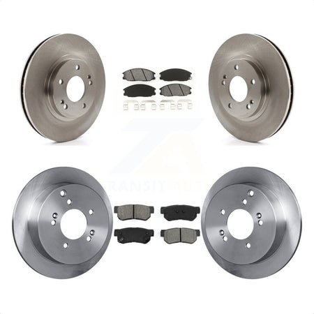 Front Rear Disc Brake Rotors And Semi-Metallic Pads Kit For 2001-2006 Hyundai Santa Fe With 294mm Diameter Rotor K8S-101182 by Transit Auto