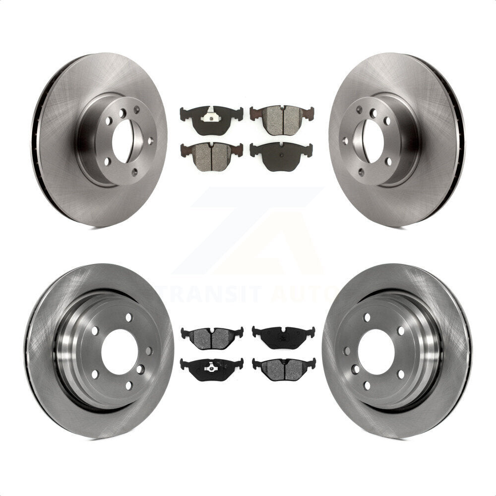 Front Rear Disc Brake Rotors And Semi-Metallic Pads Kit For BMW 530i 540i K8S-101184 by Transit Auto