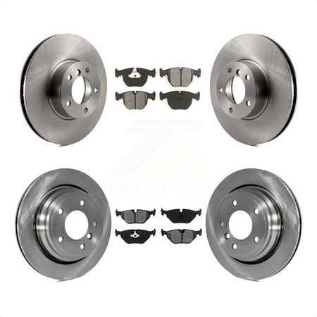 Front Rear Disc Brake Rotors And Semi-Metallic Pads Kit For BMW 530i 540i K8S-101184 by Transit Auto