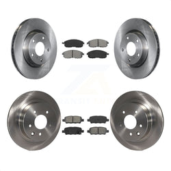 Front Rear Disc Brake Rotors And Semi-Metallic Pads Kit For Infiniti G35 Nissan 350Z INFINITI K8S-101193