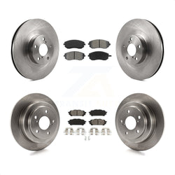 Front Rear Disc Brake Rotors And Semi-Metallic Pads Kit For Subaru Forester Impreza Saab 9-2X K8S-101205