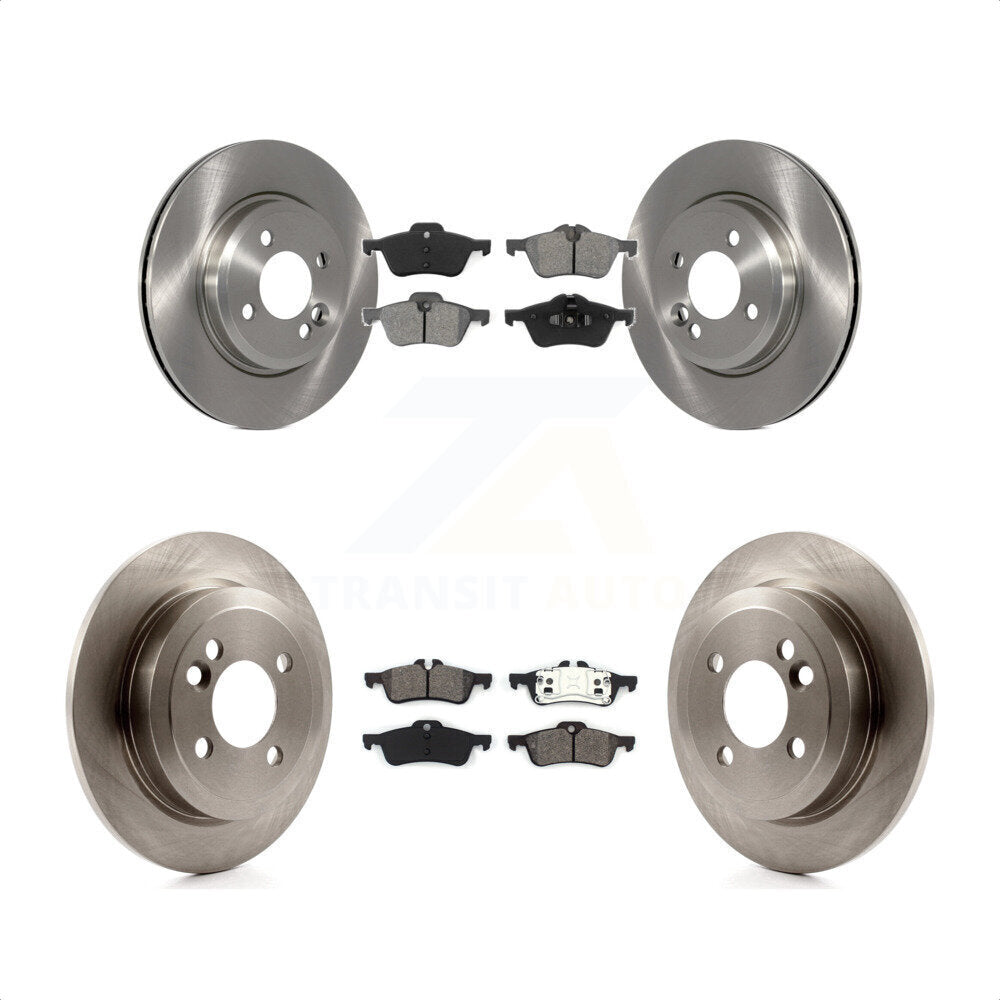 Front Rear Disc Brake Rotors And Semi-Metallic Pads Kit For 2002-2005 Mini Cooper With 276mm Diameter Rotor K8S-101210 by Transit Auto