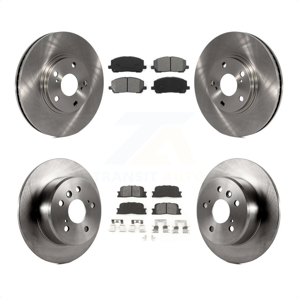 Front Rear Disc Brake Rotors And Semi-Metallic Pads Kit For 2001-2003 Toyota Highlander FWD K8S-101211 by Transit Auto