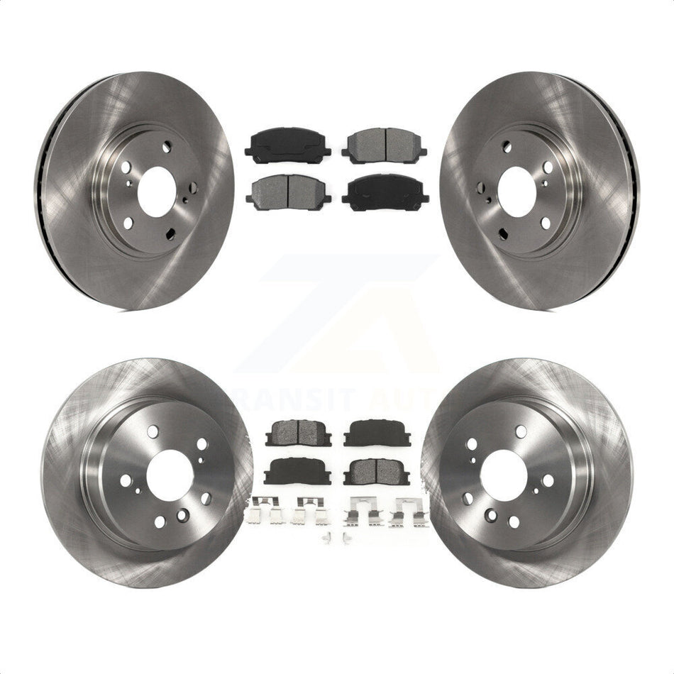 Front Rear Disc Brake Rotors And Semi-Metallic Pads Kit For 2001-2003 Toyota Highlander AWD K8S-101212 by Transit Auto