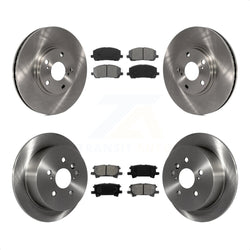 Front Rear Disc Brake Rotors And Semi-Metallic Pads Kit For Toyota Highlander K8S-101213