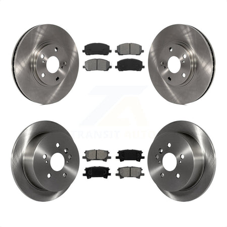 Front Rear Disc Brake Rotors And Semi-Metallic Pads Kit For Toyota Highlander K8S-101213 by Transit Auto