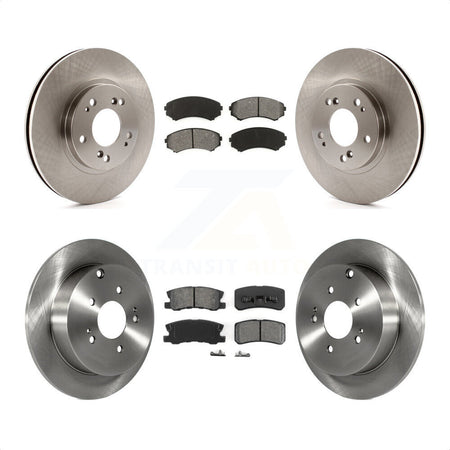 Front Rear Disc Brake Rotors And Semi-Metallic Pads Kit For Mitsubishi Endeavor K8S-101217 by Transit Auto