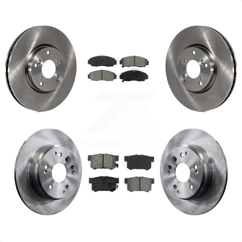 Front Rear Disc Brake Rotors And Semi-Metallic Pads Kit For 2004-2005 Acura TL Automatic transmission K8S-101221 by Transit Auto