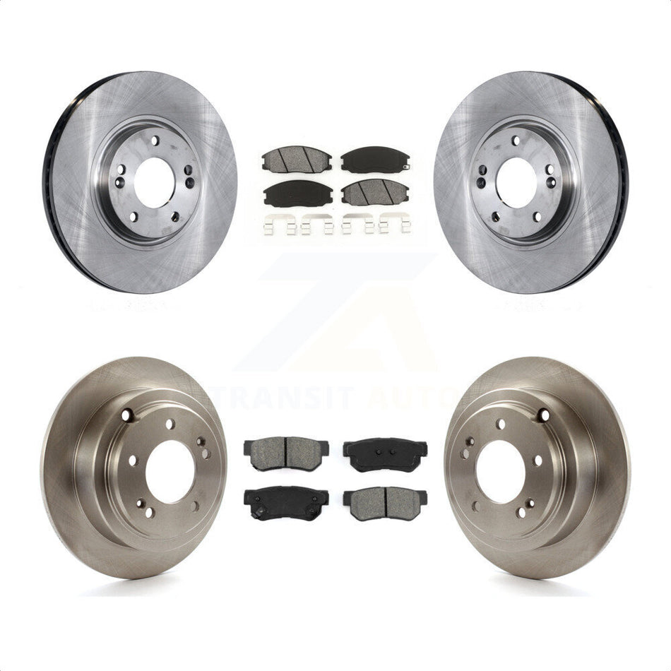 Front Rear Disc Brake Rotors And Semi-Metallic Pads Kit For 2004-2006 Kia Amanti K8S-101233 by Transit Auto