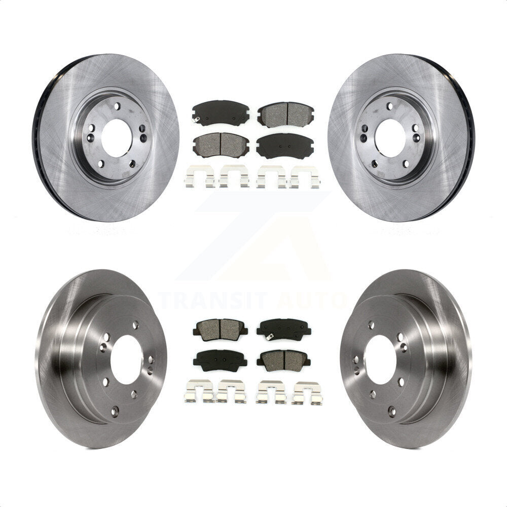 Front Rear Disc Brake Rotors And Semi-Metallic Pads Kit For 2007-2009 Kia Amanti K8S-101234 by Transit Auto