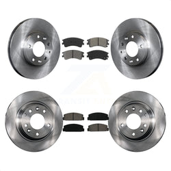 Front Rear Disc Brake Rotors And Semi-Metallic Pads Kit For 2003-2005 Mazda 6 K8S-101240