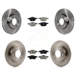 Front Rear Disc Brake Rotors And Semi-Metallic Pads Kit For Mazda 3 Sport K8S-101242