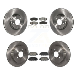 Front Rear Disc Brake Rotors And Semi-Metallic Pads Kit For Nissan Murano INFINITI M37 QX70 Q70 Q70L M56 M35h K8S-101245