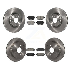 Front Rear Disc Brake Rotors And Semi-Metallic Pads Kit For Nissan Murano K8S-101249