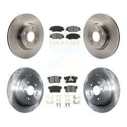 Front Rear Disc Brake Rotors And Semi-Metallic Pads Kit For 2005-2006 Honda CR-V K8S-101251