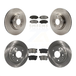 Front Rear Disc Brake Rotors And Semi-Metallic Pads Kit For Honda Civic Acura ILX K8S-101252