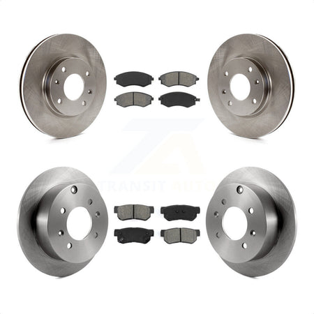 Front Rear Disc Brake Rotors And Semi-Metallic Pads Kit For Hyundai Sonata Kia Optima Magentis K8S-101253 by Transit Auto