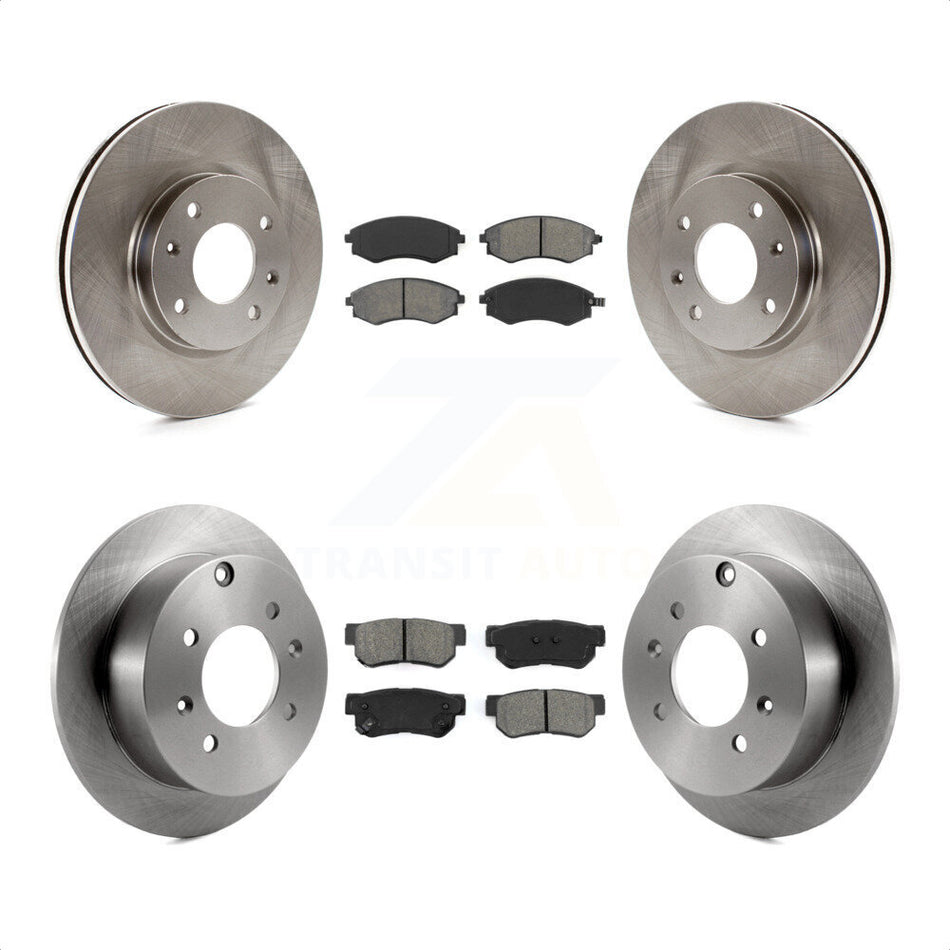 Front Rear Disc Brake Rotors And Semi-Metallic Pads Kit For Hyundai Sonata Kia Optima Magentis K8S-101253 by Transit Auto