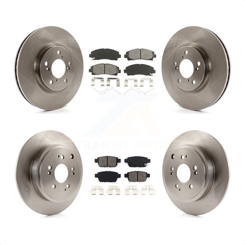 Front Rear Disc Brake Rotors And Semi-Metallic Pads Kit For 2006-2014 Honda Ridgeline K8S-101262 by Transit Auto