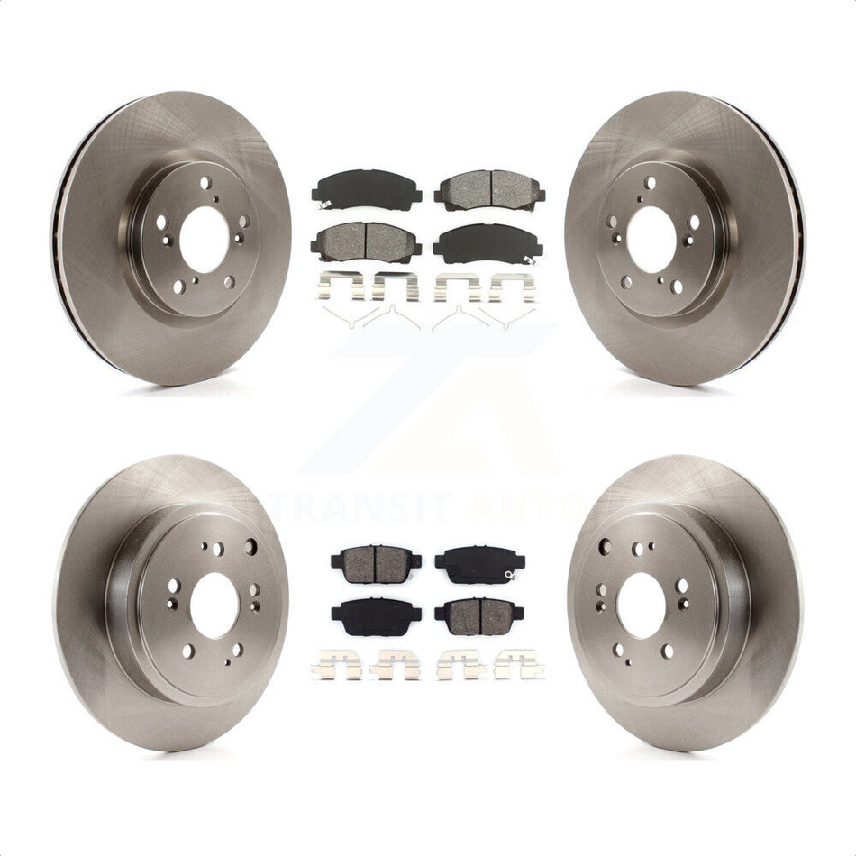 Front Rear Disc Brake Rotors And Semi-Metallic Pads Kit For 2006-2014 Honda Ridgeline K8S-101262 by Transit Auto