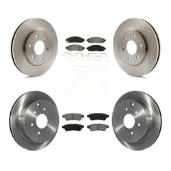 Front Rear Disc Brake Rotors And Semi-Metallic Pads Kit For Nissan Frontier Suzuki Equator 2.5L K8S-101267