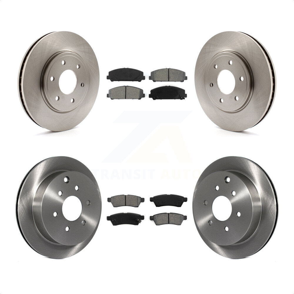 Front Rear Disc Brake Rotors And Semi-Metallic Pads Kit For Suzuki Equator K8S-101268 by Transit Auto