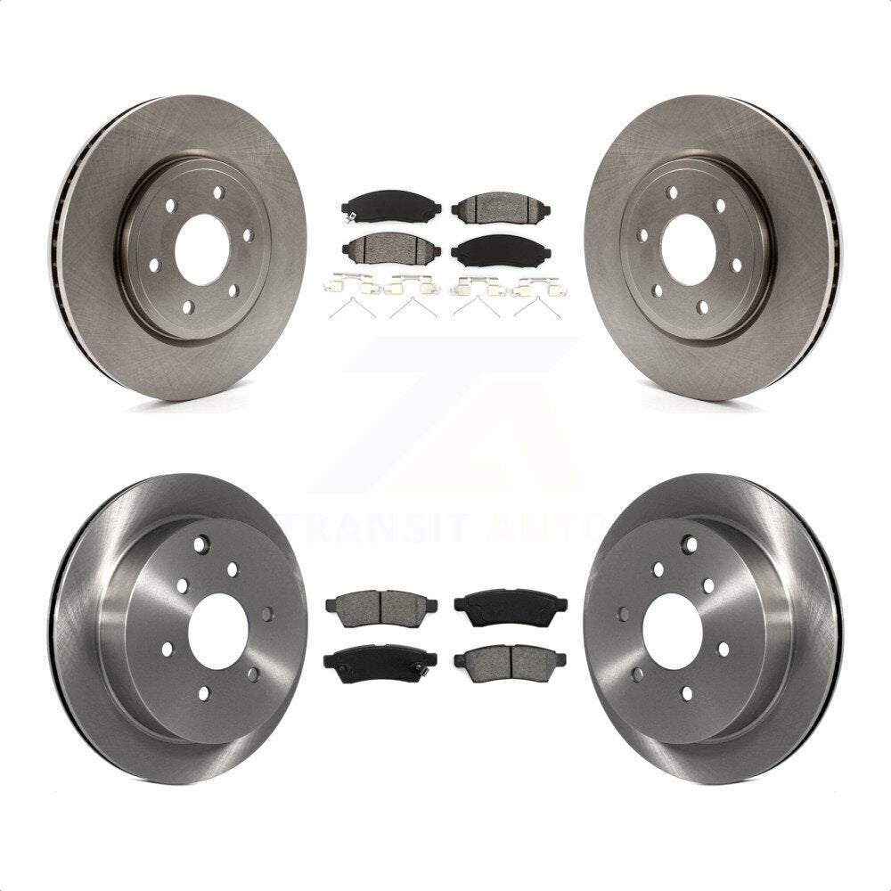 Front Rear Disc Brake Rotors And Semi-Metallic Pads Kit For Nissan Frontier Xterra Suzuki Equator K8S-101269 by Transit Auto