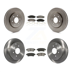Front Rear Disc Brake Rotors And Semi-Metallic Pads Kit For 2006-2007 Nissan Xterra K8S-101270
