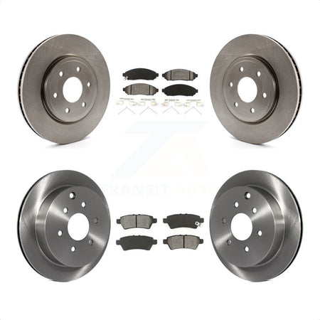 Front Rear Disc Brake Rotors And Semi-Metallic Pads Kit For 2006-2007 Nissan Xterra K8S-101270 by Transit Auto